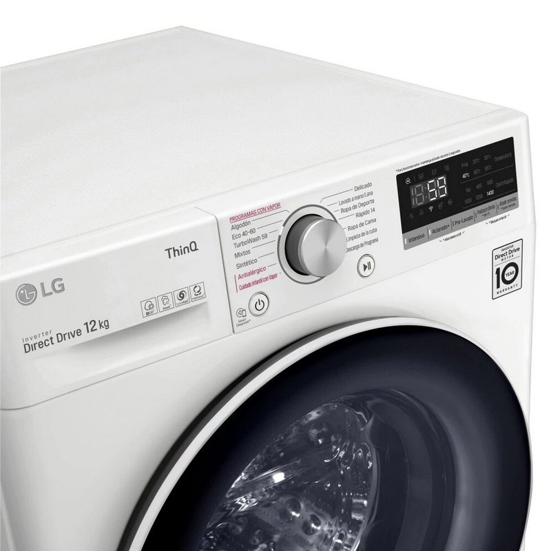 LG F4WV3008N3W lavadora Carga frontal 8 kg 1400 RPM C Blanco